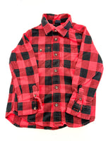 Gap red/black plaid LS shirt  (size 5)