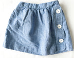Zara light blue skirt w/buttons (size 5)
