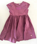 Souris mini purple taffeta cap sleeve dress w/sequin butterfly detail (size 5)