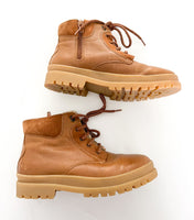Zara tan boots w/laces (size 34)