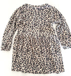 Zara leopard print LS soft dress (size 3/4)