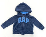 Gap navy LS "GAP" hoodie sweater size 6-12 months