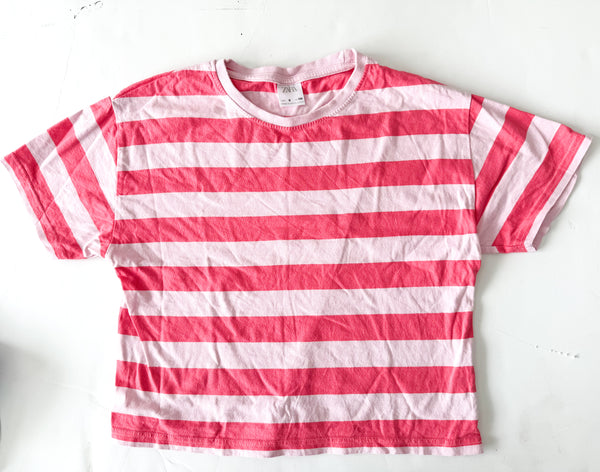 Zara pink stripe t-shirt (size 9)