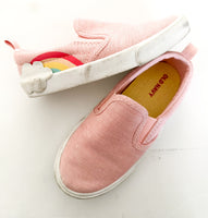 Old Navy pink slip on sneakers w/rainbow print (size 9)