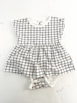 Petit Lem BW grid dress (18 months)