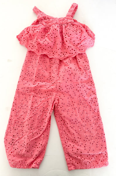 Zara pink eyelet tank and lined romper (size 2/3)