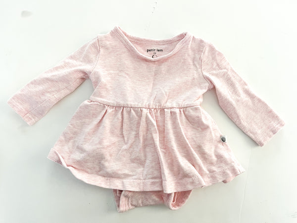 Petit Lem Heather pink pleated dress (3 months)