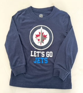 NHL Winnipeg Jets logo LS shirt size 3T