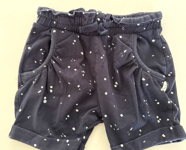 Miles the Label navy with white speck details shorts (size 4)