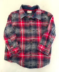 Hatley plaid LS dress shirt with mini moose print size 4T
