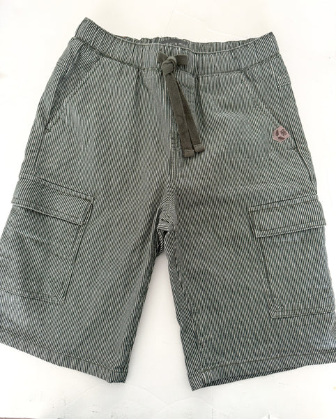 Souris Mini green pinstripe cargo shorts size 12 (150cm)
