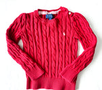 Polo Ralph Lauren red ribbed pullover  (size 5)