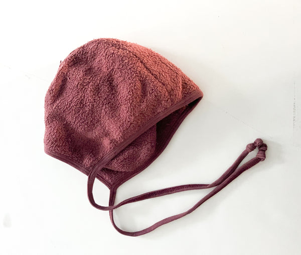 Briar purple fleece bonnet (18-24 months)