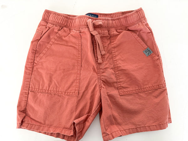 Souris Mini terracotta coloured cotton shorts with front pockets size 12 (150cm)