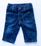 Gap denim jeans w/front pockets (3-6 months)