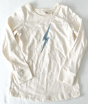 Childhoods thunderbolt cream LS shirt  (size 6/8)