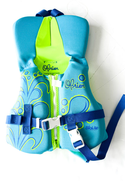 O'Brien teal life jacket (9-14 kg)