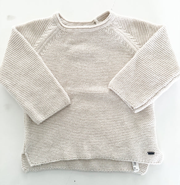 Zara oatmeal knit pullover (6-9 months)