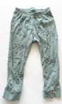 Little & Lively teal with mini fish print leggings size 18-24 months
