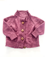 Nooks Design purple knitted merino cardigan (12 months)