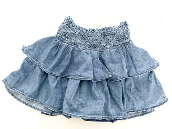 Gap denim tiered skirt (size 8)