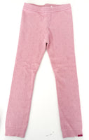 Souris Mini pink with eyelet detail knit leggings size 8 (128cm)