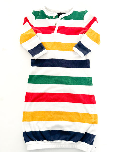 Hudson Bay multicolour stripe sleep gown (0-6 months)