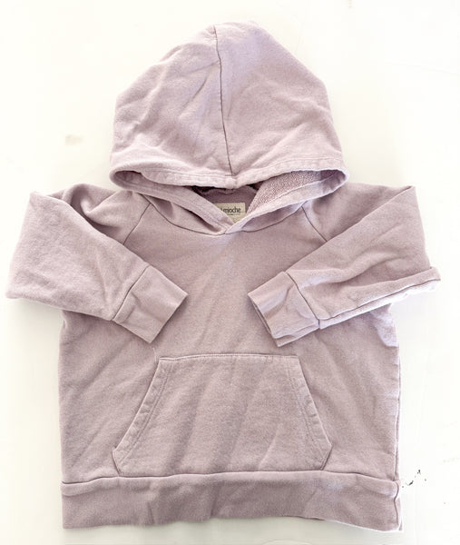 Mini Mioche lilac hoodie pull over sweater w/front pocket (size 1/2)