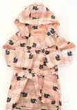 Fred & Ginger peach nylon hooded trench rain jacket w/belt (size 4)