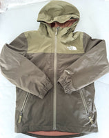 North Face fleece lined green jacket(size 7/8)