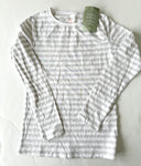 HM grey/white stripe LS shirt(size 8/10)