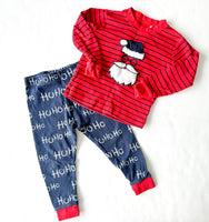Petit Lem 2 pc red/navy pyjama (stripes and HOHOHO) (24 months)