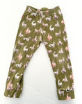 Little & Lively	green with llama print leggings size 2T