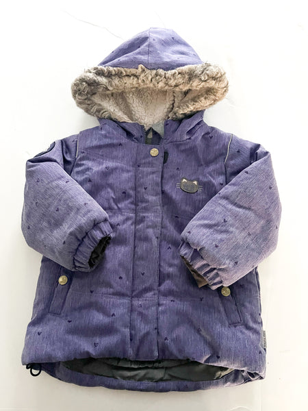 Souris Mini purple snow jacket w/hood  (18-24 months)