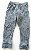 Little & Lively	grey/teal safari animal print leggings	size 18-24 months