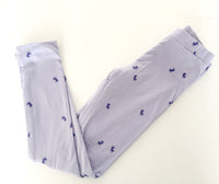 Souris Mini reversible leggings - one side brown/orange & other side purple with mini deer print size unknown