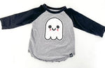 Whistle & Flute ghost baseball LS shirt size 3-4Y