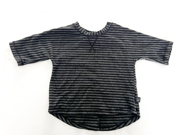 Vonbon grey and black stripe SL shirt size 6-12 months