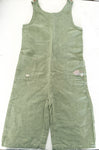 Souris Mini green linen wide leg romper with side pockets and floral embroidery detail size 7 (122cm)