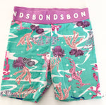 Bonds coral print biker shorts (size 18-24 months)