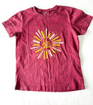 Little Orchard Rise and shine burgundy  t- shirt  (size 5)