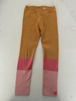 Souris Mini light brown with pink colour block knit leggings size 6 (116cm)