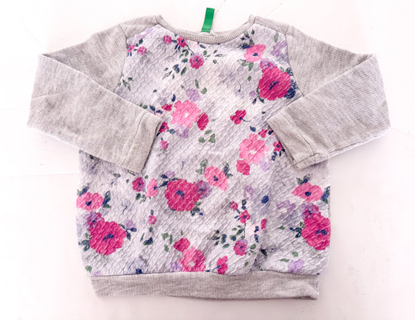 Benetton floral pullover (size 2 )