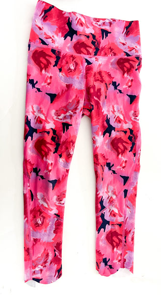 All in Motion purple/pink abstract floral spandex pants (size 7/8)