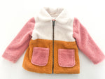 Joe Fresh color block teddy fleece jacket  (12-18 months)