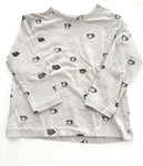 Zara light grey mug print LS shirt  (size 2/3)