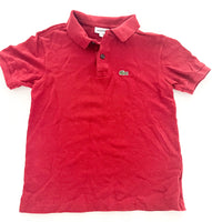 Lacoste red/burgundy polo t shirt (size 10)
