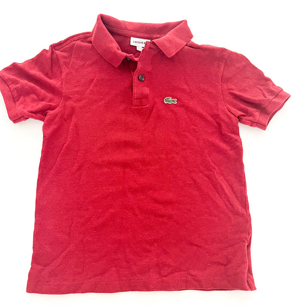 Lacoste red/burgundy polo t shirt (size 10)