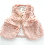 Zara	pink faux fur vest size 12-18 months