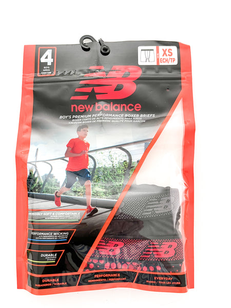 New Balance 2-pack performance boxer briefs (size 4-6)